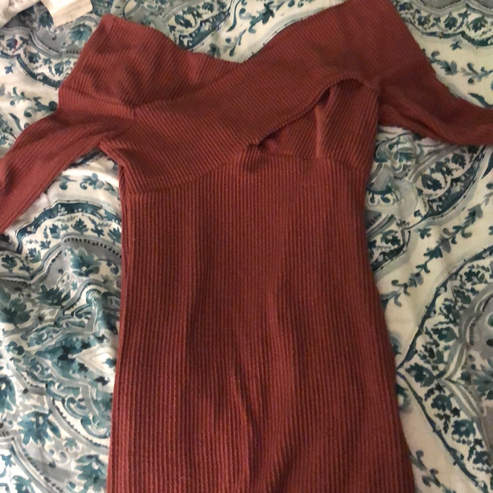 Brown tube dress